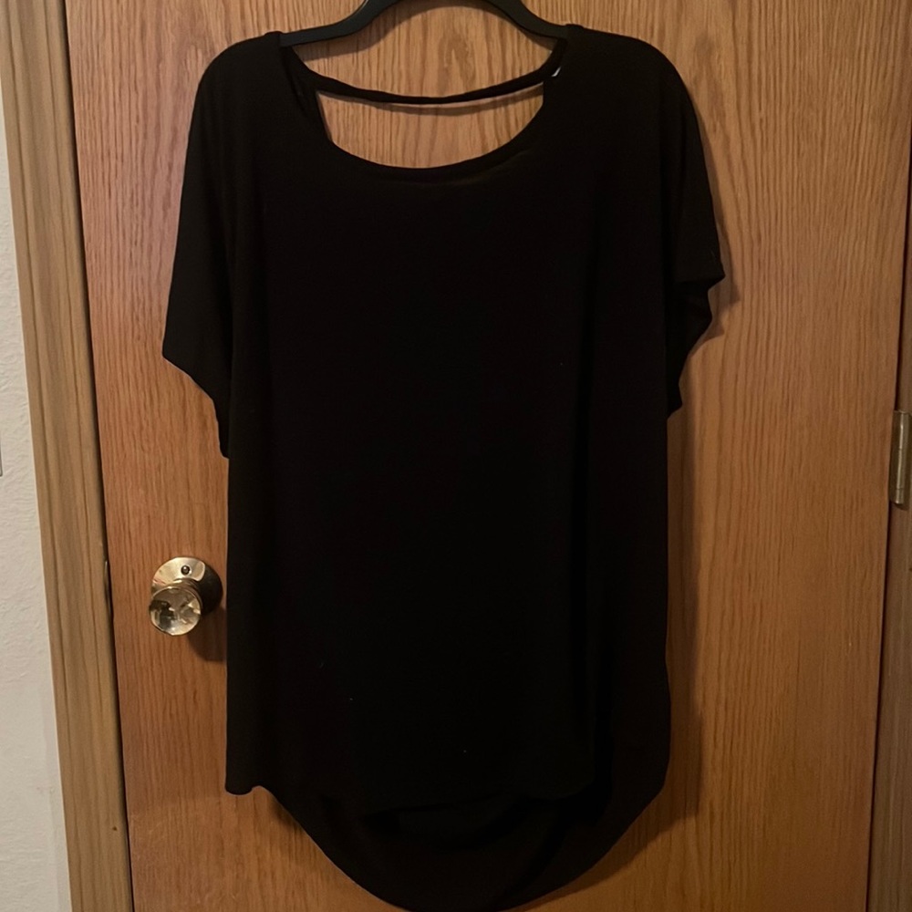 Open Back Black Shirt